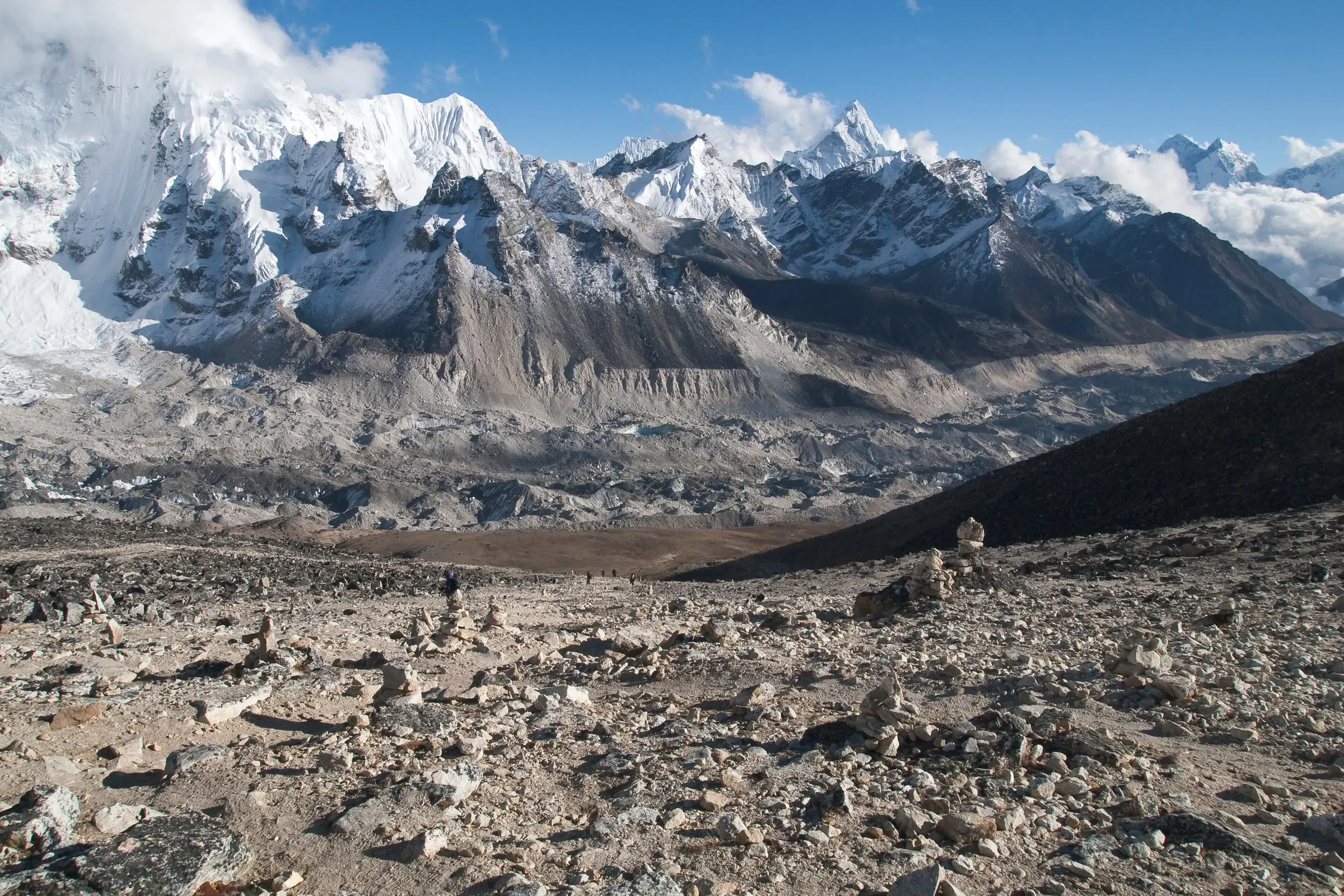 The Khumbu Glacier and surrounding peaks seen from Kala Patthar
